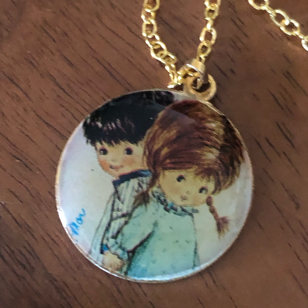 Vintage Fran Mar Moppets Pendant Necklace